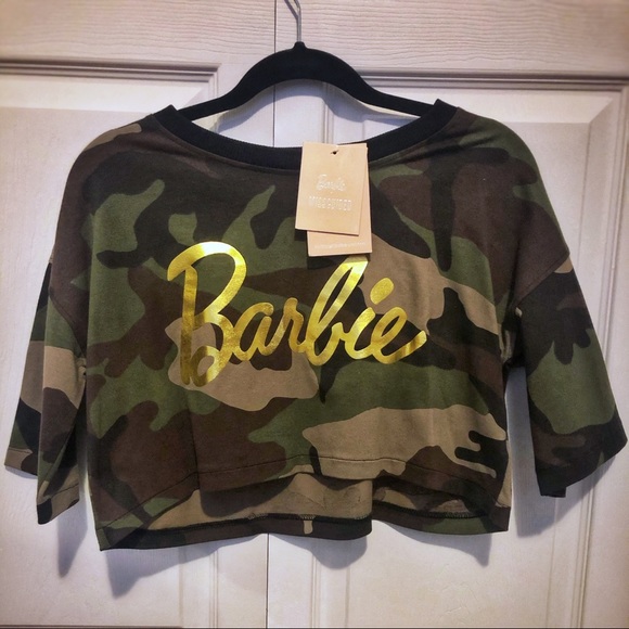 Missguided x Barbie Camo Crop Top - Picture 3 of 3